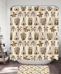 Native American Shower Curtain For Tribal Home Decor