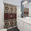 Native American Style Printed Shower Curtain, Water-resistant Bathroom Decor with Southwest Design