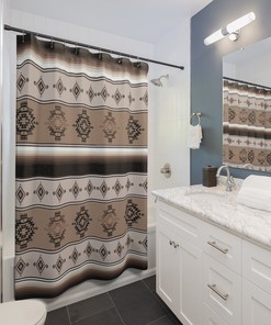 Native American Style Southwest Shower Curtain, Premium Bathroom Decor with Waterproof Fabric
