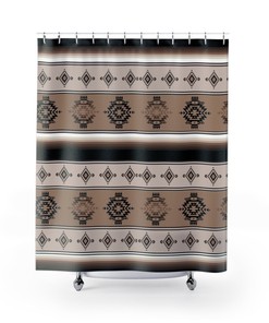 Native American Style Southwest Shower Curtain, Premium Bathroom Decor with Waterproof Fabric