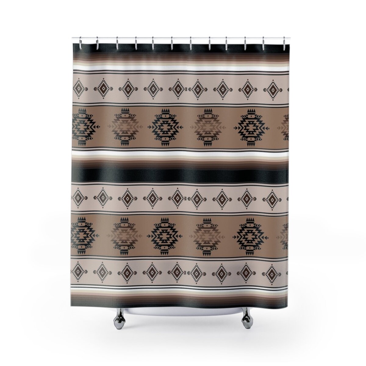 Native American Style Southwest Shower Curtain, Premium Bathroom Decor with Waterproof Fabric