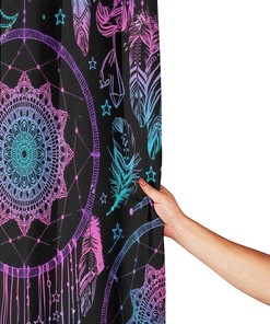 Native American Talisman Dreamcatcher Shower Curtain - Feather Bathroom Decor