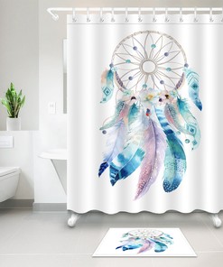 Native American Themed Shower Curtain - Ethnic Bathroom Decor