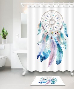 Native American Themed Shower Curtain - Ethnic Bathroom Decor