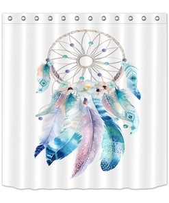 Native American Themed Shower Curtain - Ethnic Bathroom Decor