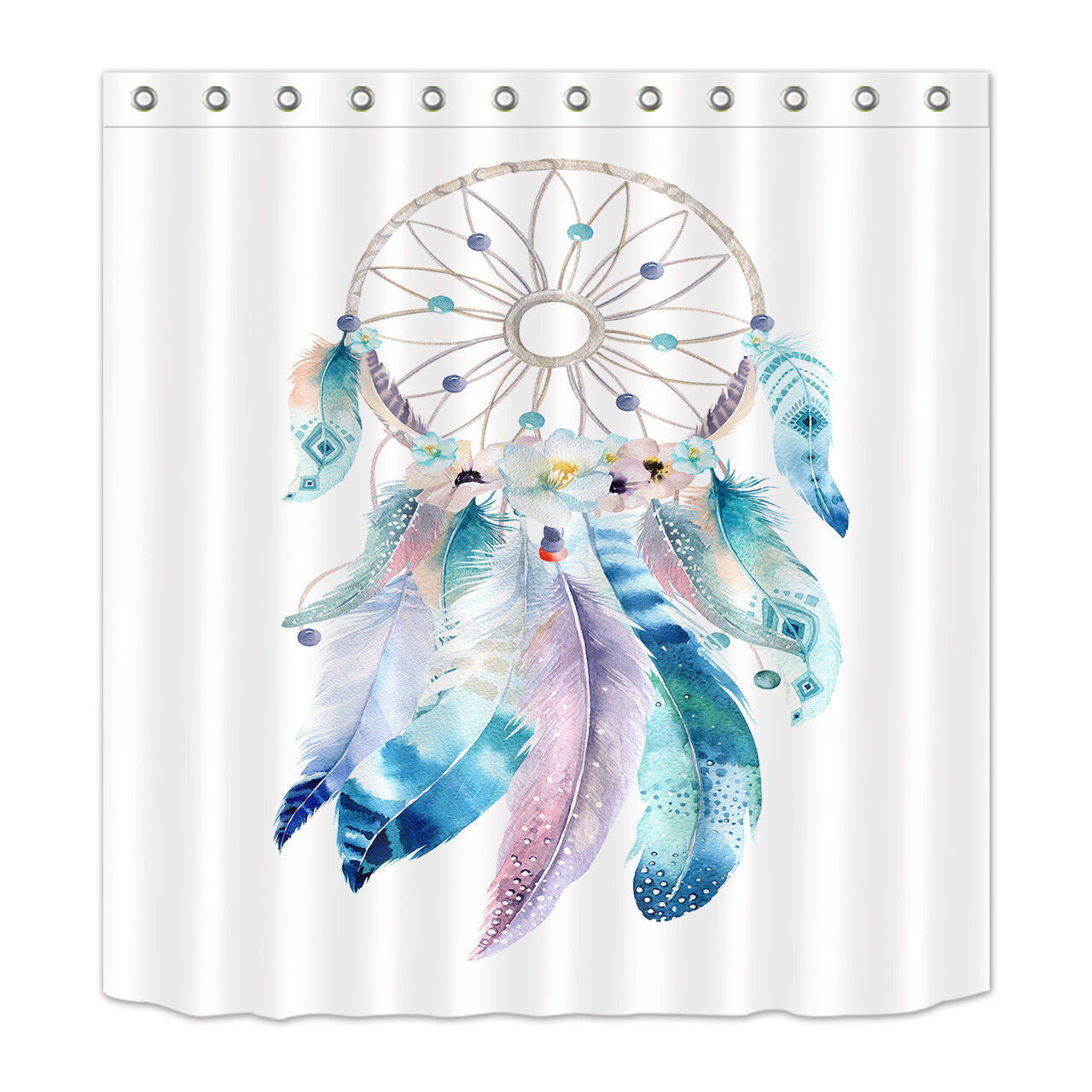 Native American Themed Shower Curtain - Ethnic Bathroom Decor