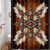 Native American Totem Arrow Shower Curtain, Ethnic Bathroom Curtains For Culturally Inspired Decor 