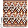 Native American Tribal Patterns Shower Curtain - Lightweight Machine Washable Waterproof Fabric Bathroom Accessory