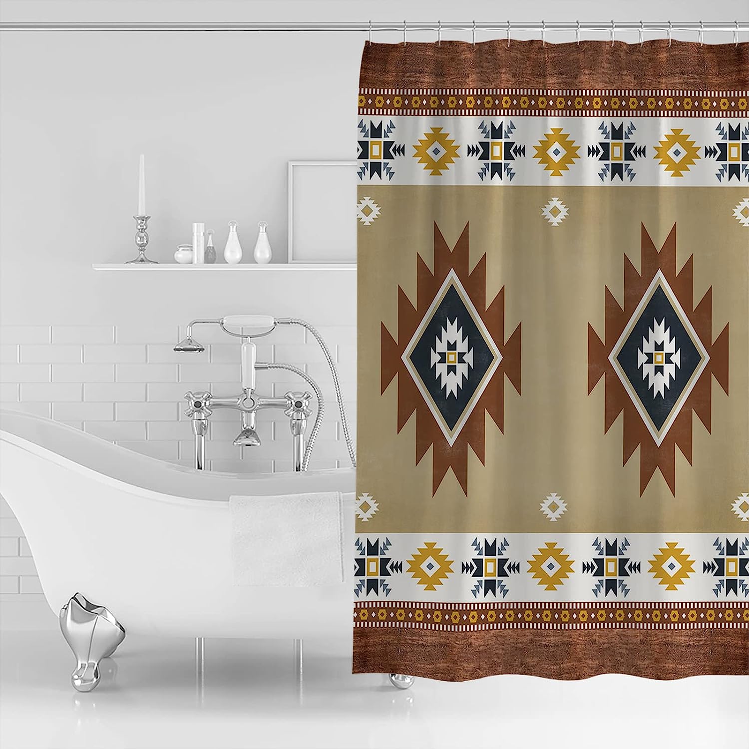 Native American Tribal Retro Southwest Shower Curtain for Bohemia Boho Decor