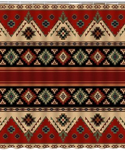 Native Aztec Tribal Shower Curtain For Southwest-Inspired Bathroom