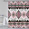 Native Tribe Grtuspr Aztec Shower Curtain With Geometric Vintage Design