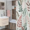 Natural Ferns Boho Shower Curtain For Bathroom Refresh Gifts In Pastel Green And Pink