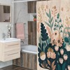 Natural Ferns Boho Shower Curtain With Pastel Pink Background For Bathroom Refresh Gifts