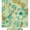 Natural Flowers & Dragonfly Printed Bathroom Tub Set With Waterproof Fabric Shower Curtain