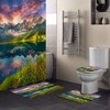 Natural Landscape Scenery Beautiful Dreamy Sundown Sunset Lake Shower Curtain Ideas