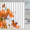Natural Scenery Stone Green Plants Landscape Shower Curtain, Fabric Bathroom Decoration for Nature Lover