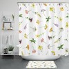 Natural Wildflower Shower Curtain - Elegant Botanic Bathroom Accents 
