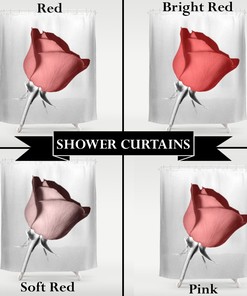 Natural and Gorgeous Rose Flower Shower Curtain for a Garden-like Bathroom Decor