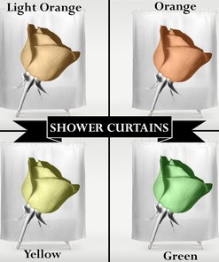 Natural and Gorgeous Rose Flower Shower Curtain for a Garden-like Bathroom Decor