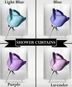 Natural and Gorgeous Rose Flower Shower Curtain for a Garden-like Bathroom Decor