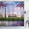 Nature Bank Flowing Moon River Print Shower Curtain - A Tranquil And Relaxing Design For Your Bathroom