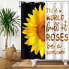 Nature Botanical Rustic Floral Shower Curtain with Sunflowers for Bathroom Homes