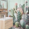 Nature Inspired Cactus Shower Curtain, Southwest Style Bathroom Decoration For Kids