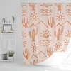 Nature Line Art Boho Bohemian Design Shower Curtain