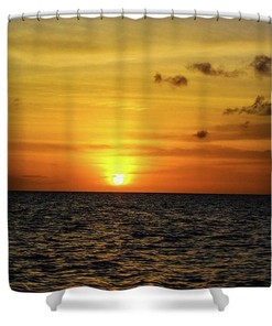 Nature Lovers Tropical Sunset Art Bathroom Shower Curtain