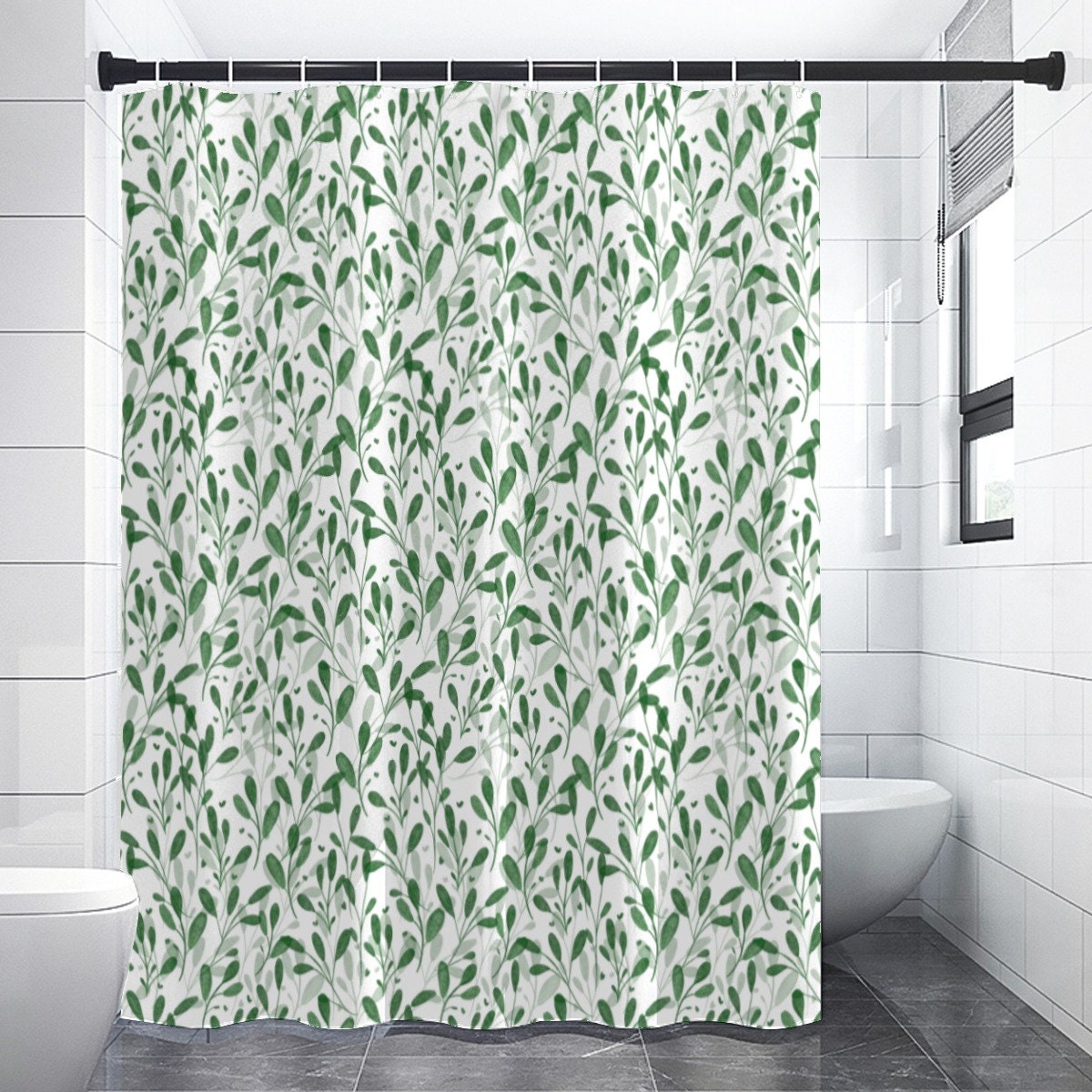 Nature Plant Floral Tropical Greenery Leaf Shower Curtain