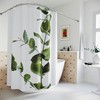Nature Themed Green Leaves Shower Curtain For Your Bathroom 