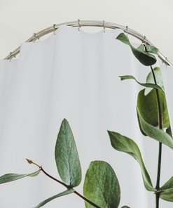 Nature Themed Green Leaves Shower Curtain For Your Bathroom 