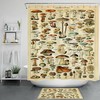 Nature Wild Plant Mushroom Retro Shower Curtain, Bathroom Decor by Vantaso