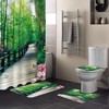 Nature-Inspired Bamboo Forest Flower Shower Curtain for Bathroom