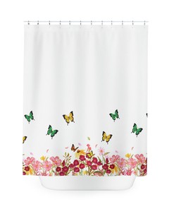 Nature-Inspired Bathroom Decor: Butterfly Fields Shower Curtain