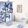 Nature-Inspired Bathroom Decor: Butterfly Shower Curtain