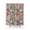Nature-Inspired Boho Shower Curtain With Mushroom, Leaf, Tree, And Botanical Prints