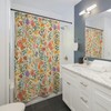 Nature-Inspired Elegant Floral Shower Curtain In Vibrant Colors