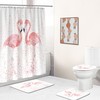 Nature-Inspired Flamingo Shower Curtain For A Relaxing Bathroom Decor 