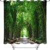 Nature-Inspired Green Bamboo Forest Shower Curtain for Bathroom