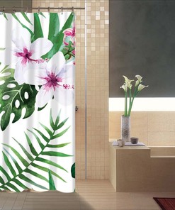 Nature-Inspired Shower Curtain with Modern Style and Home Textiles 