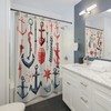 Nautical Adventure Anchor Shower Curtain, Vintage design for a Beachy Bathroom 