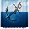Nautical Anchor And Paddle Shower Curtain - Sea Themed Bathroom Decor