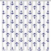 Nautical Anchor Navy Blue Shower Curtain For Modern Bathroom Decor