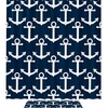 Nautical Anchor Seamless Pattern Shower Curtain, Waterproof Design for a Beachy Bathroom 