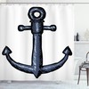 Nautical Anchor Shower Curtain - Contemporary Bathroom Accessory