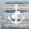 Nautical Anchor Shower Curtain With A Rustic Touch For A Coastal Bathroom