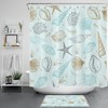 Nautical Coastal Starfish Striped Shower Curtain for a Beachy Bathroom Makeover