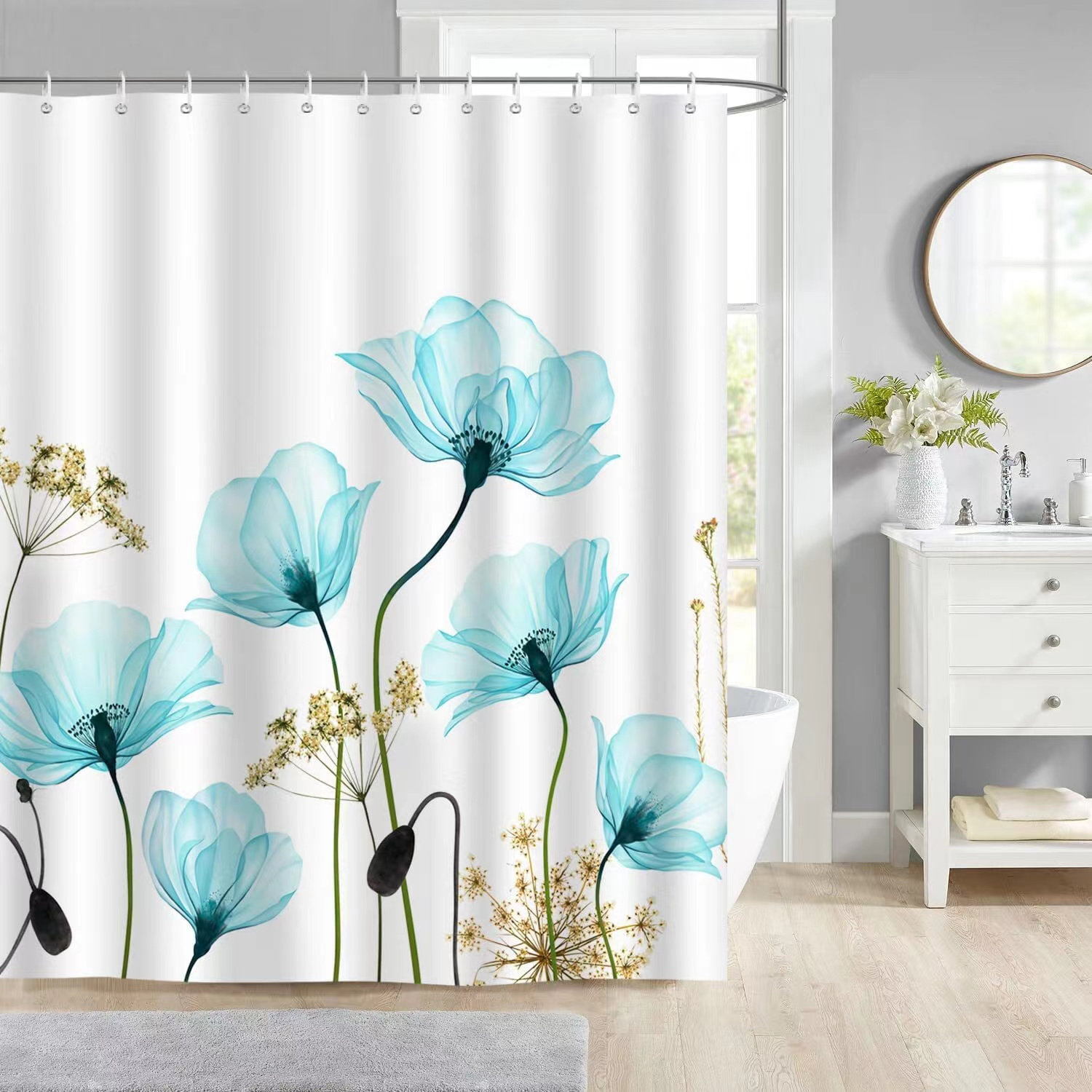 Nautical Kraken Shower Curtain, Oceanic Octopus Design for a Sea-Themed Bathroom