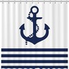 Nautical Navy Anchor Modern Bathroom Shower Curtain By Allenjoy - Boys And Full Size